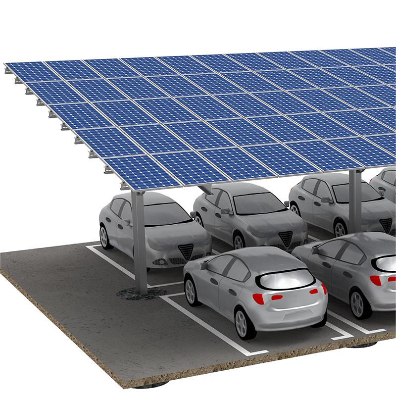 Structures de montage pour abris de voiture solaires en acier galvanisé